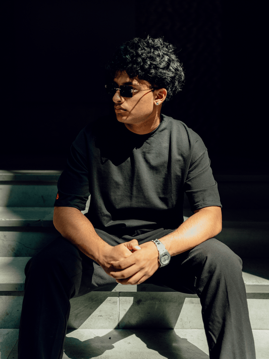 Clean Cuts | Unisex Minimal Black & White | Premium French Terry T-Shirt