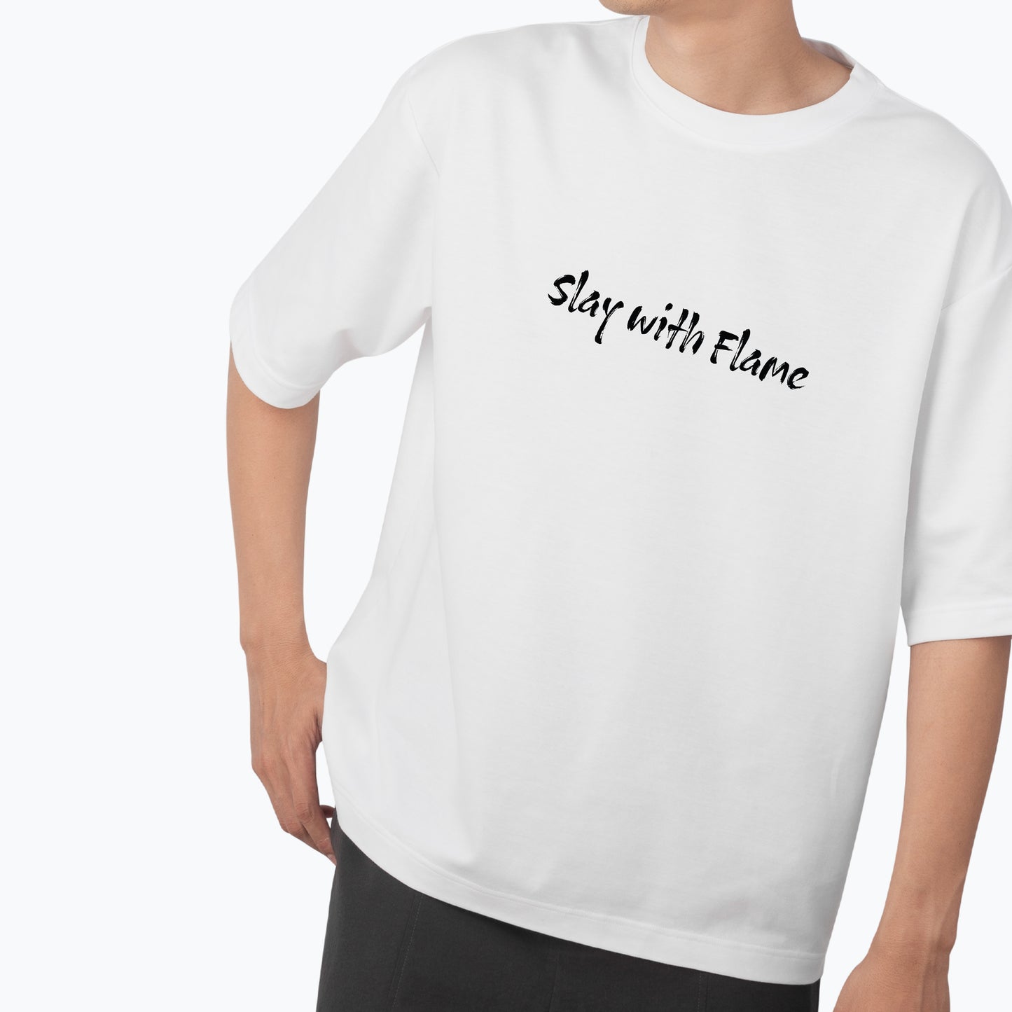 Slay with Flame | Unisex Fierce Katana Fire | Premium French Terry T-Shirt