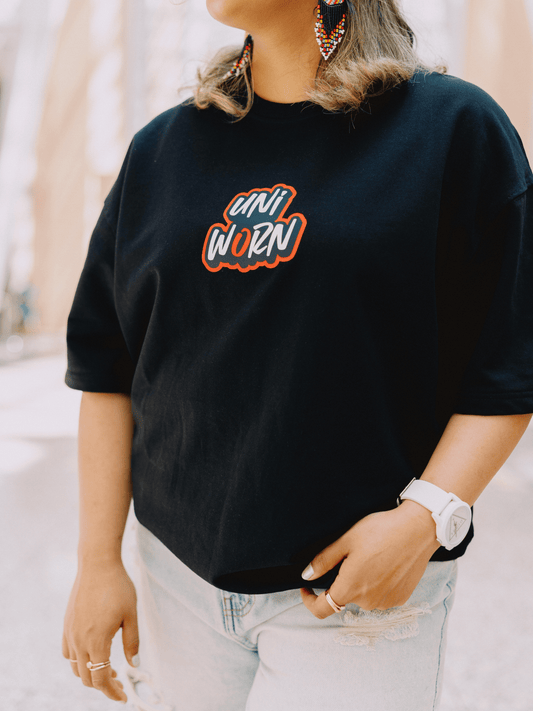 Logo Speak | Text Front & Icon Back | Premium French Terry T-Shirt