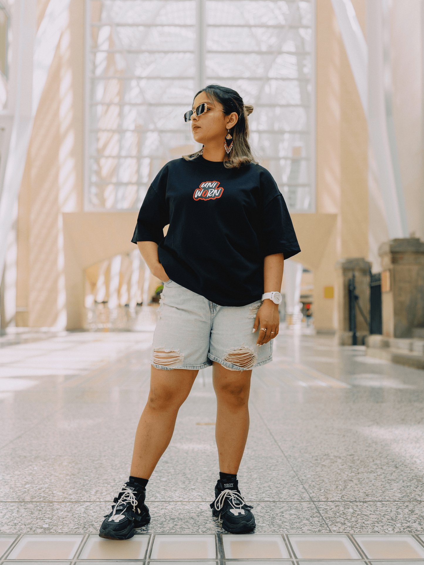 Logo Speak | Text Front & Icon Back | Premium French Terry T-Shirt
