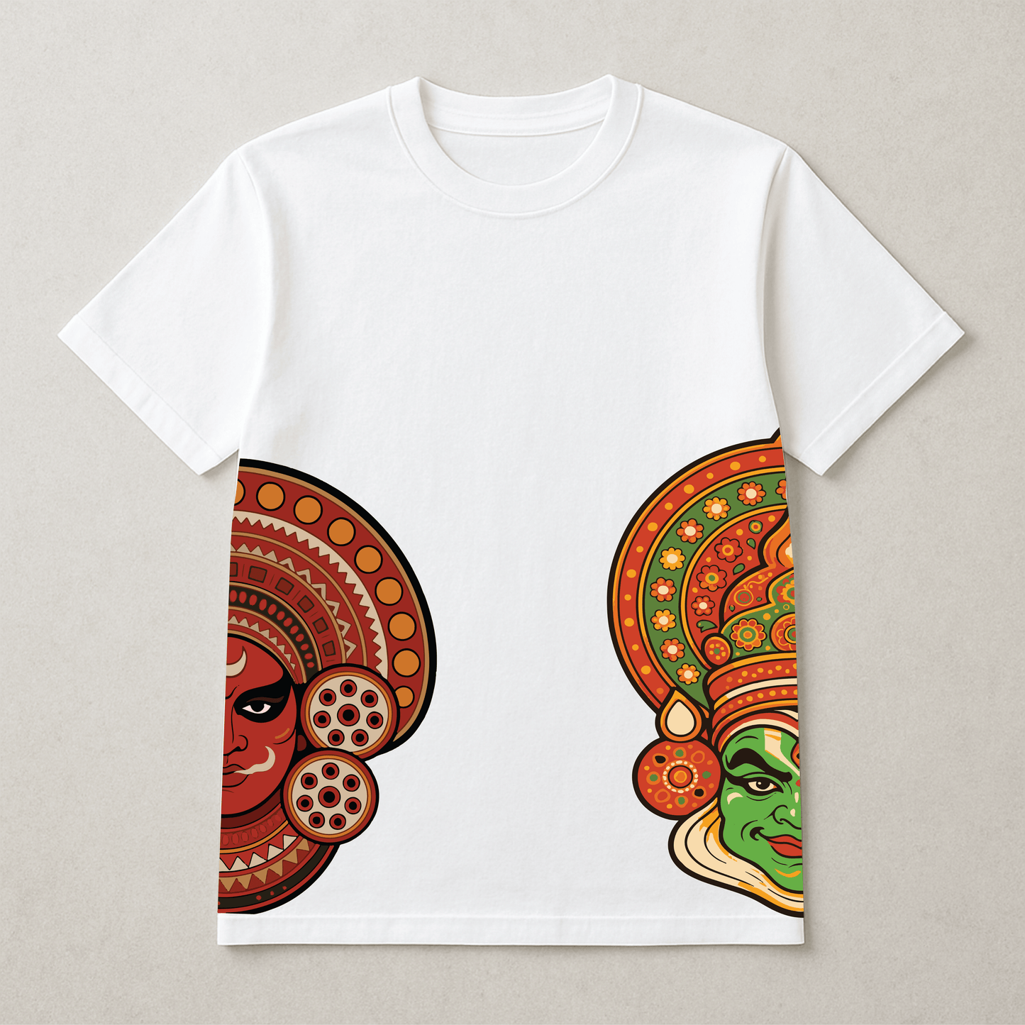 Kathakali x Theyyam Fusion Tee | Unisex Premium French Terry T-Shirt