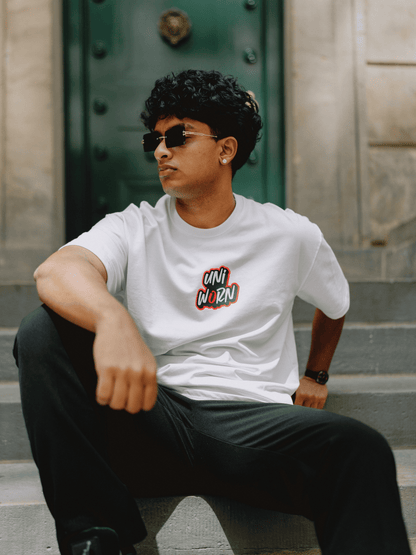Logo Speak | Text Front & Icon Back | Premium French Terry T-Shirt